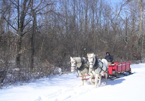 Union County Indiana - Sleigh Ride in Whitewater State Park