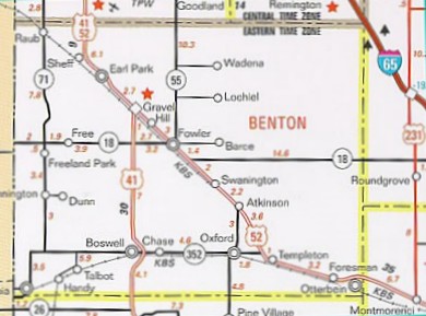 Benton County Indiana - Map